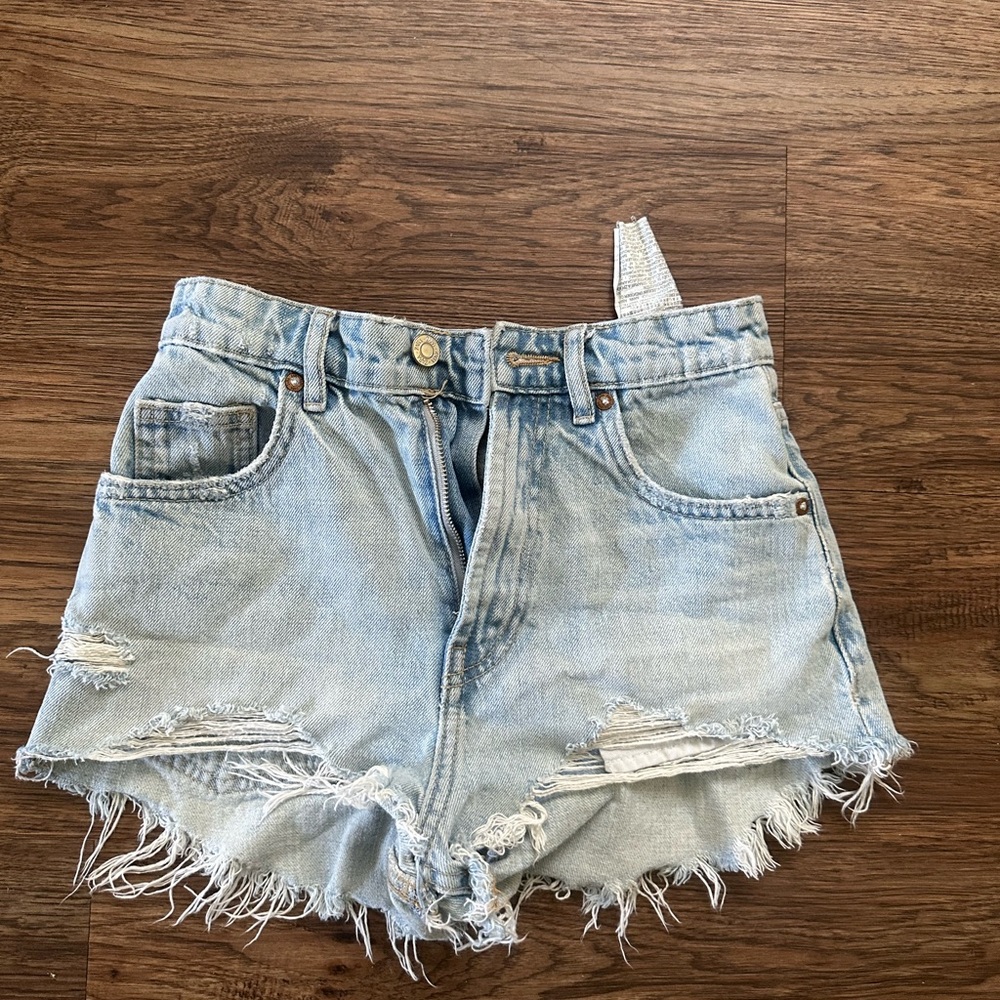 Zara High Waisted Denim Shorts size 0